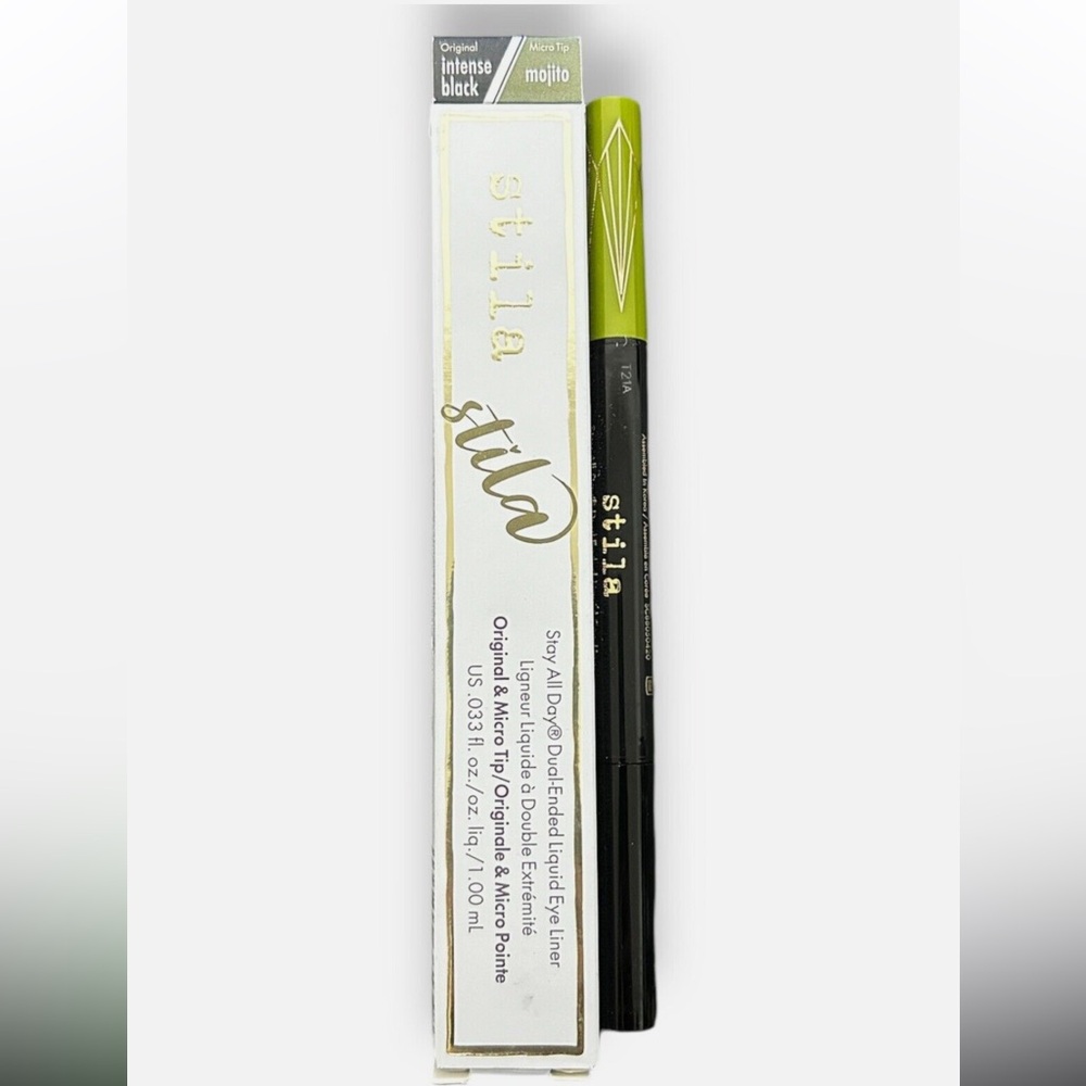 Stila Stay All Day Dual Eye Liner 0.33oz
Intense Black / Mojito With Box
